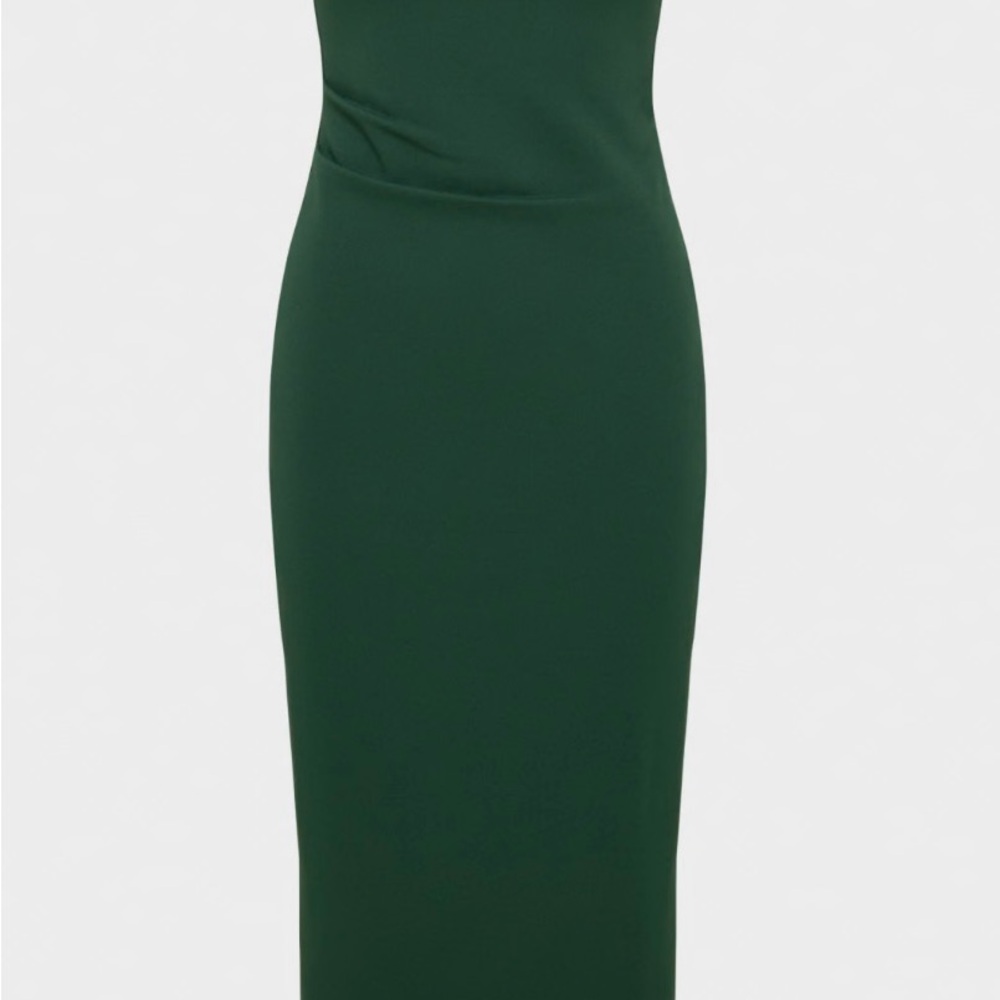 Aritzia Green Ribbed Strapless Sheath Dress - Picture 4 of 8